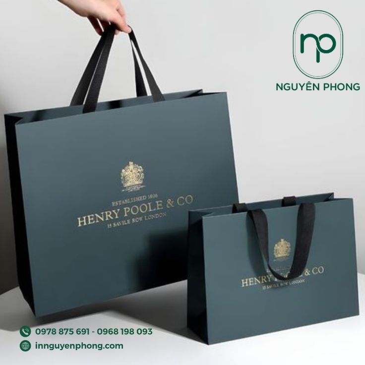 Mẫu túi giấy ép kim theo yêu cầu